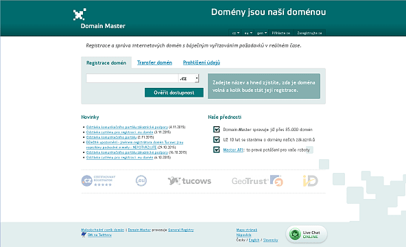 Screenshot: Domain Master