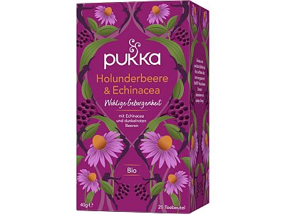 Pukka ájurvédský čaj Černý bez s echinaceou, 20 sáčků
