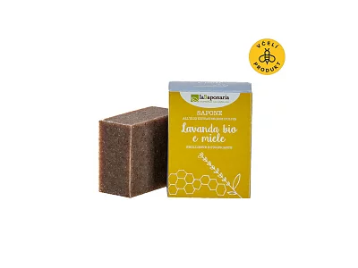 Tuhé olivové mýdlo BIO - Med a levandule (100 g)