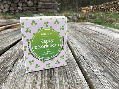 Kapky z koriandru - bylinná tinktura 2x50ml