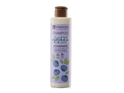 laSaponaria Antioxidační šampon na šedivé vlasy s BIO borůvkou a argininem (200 ml)