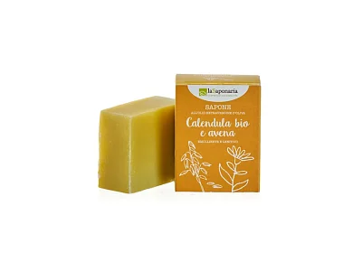 Tuhé olivové mýdlo BIO - Měsíček a oves (100 g)