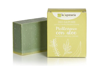 Tuhé olivové mýdlo BIO - Máta a Aloe 100g