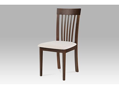 Jídelní židle - ořech, potah krémový