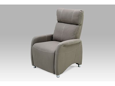 TV křeslo, lanýžová látka, kov chrom