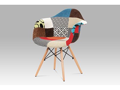 Jídelní židle, patchwork / masiv buk