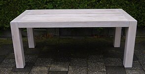 Jídelní stůl z dubového masivu v šedém odstínu 190x100 cm