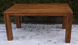 Dubový masivní jídelní stůl v přírodní hnědém odstínu 160x90 cm