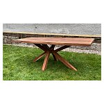 Dlouhý dřevěný jídelní stůl v moderním designu 210x100/85 cm