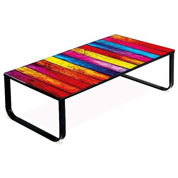 (CT-1010) Konferenční stolek s potiskem "color" / černá