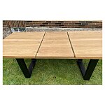 Rozkládací jídelní stůl Livingstone 160x100+50 cm v přírodním odstínu