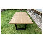 Rozkládací jídelní stůl Livingstone 160x100+50 cm v přírodním odstínu