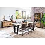 Rozkládací jídelní stůl Livingstone 160x100+50 cm v přírodním odstínu