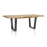 Rozkládací jídelní stůl Livingstone 160x100+50 cm v přírodním odstínu