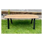 Moderní jídelní stůl z masivu 210×100 cm – dub, industriální styl