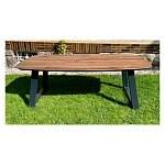 Jídelní stůl Canical 210 cm v kombinaci dřeva a kovu.