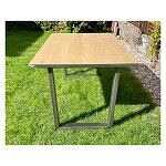 Moderní kombinace masivu a kovu v industriálním provedení 170x100 cm