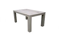 Masivní jídelní stůl 140x90 cm+60 cm v šedém odstínu dub