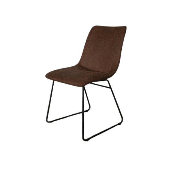 Jídelní židle s kovovým podnožím v hnědém odstínu