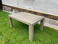 Masivní rozkládací jídelní stůl 160x100 + 60 cm v šedé barvě