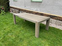 Masivní rozkládací jídelní stůl 160 + 60 cm – dub bardolino, světle šedý odstín