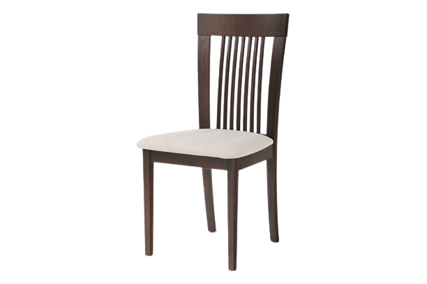 Jídelní židle, barva ořech, potah krémový