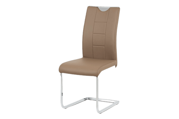 Jídelní židle latte koženka / chrom