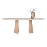 Luxusní oválný jídelní stůl v moderním odstínu