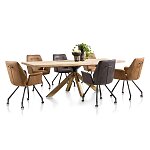 Jídelní stůl 230 × 105 cm – dubový masiv v přírodním odstínu