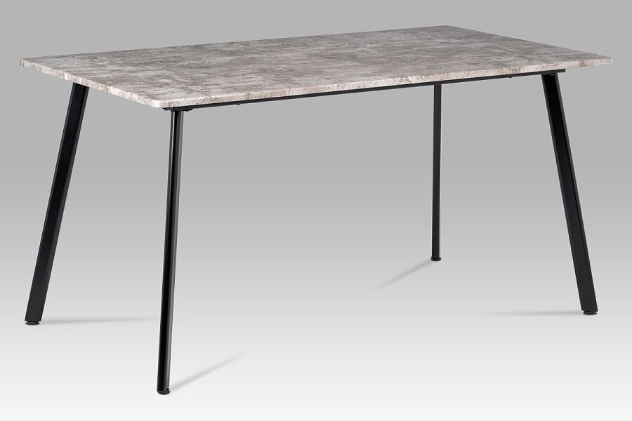 Jídelní stůl 150x80x76, MDF beton, kov matná černá