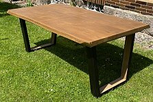 Masivní dubový rozkládací jídelní stůl 190x100 +60 cm