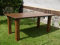 Nerozkládací dubový stůl v hnědém odstínu 180x100 cm