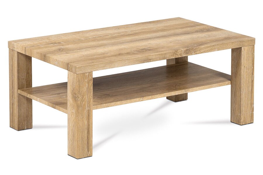 Konferenční stolek 100x60x42, MDF bělený dub