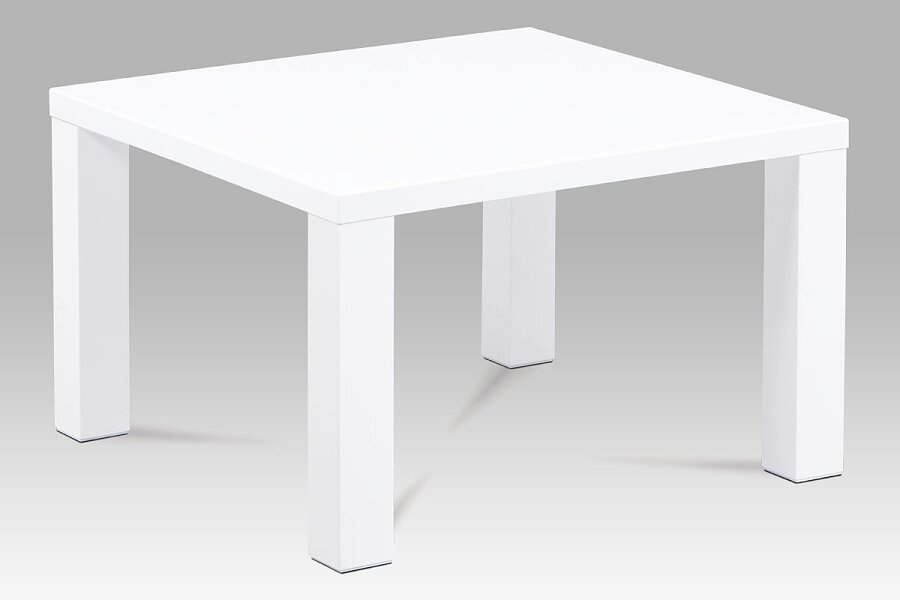 Konferenční stolek 80x80x50, vysoký lesk bílý