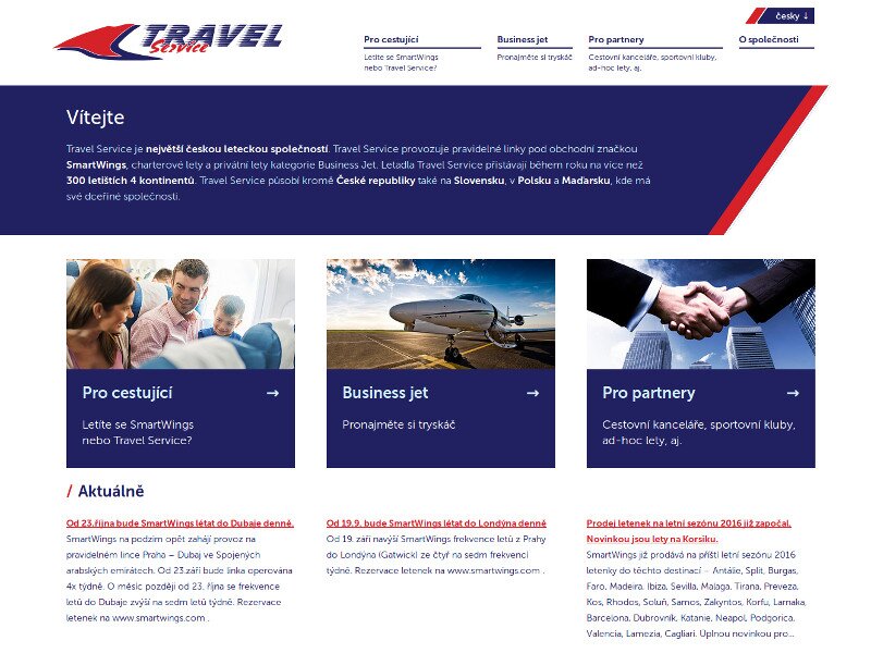 Screenshot: Travel Service