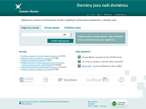 Screenshot: Domain Master